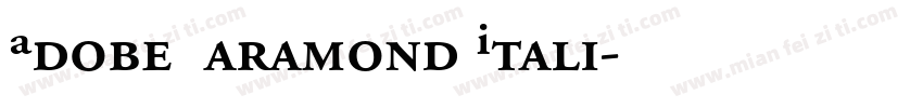 Adobe Garamond Itali字体转换